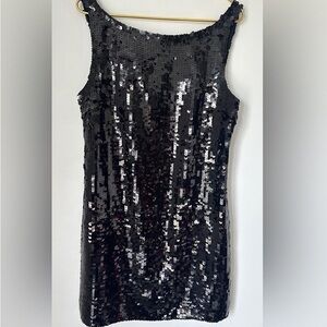 Banana Republic Black Sequin Mini Dress